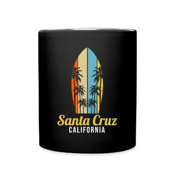 Kalifornien Surfen Santa Cruz - Tasse einfarbig - Schwarz - Vorne