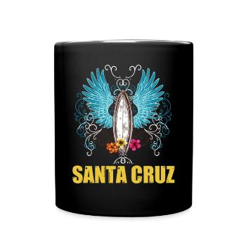 California Surfing Santa Cruz - Full Colour Mug - black - Front