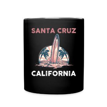 Kalifornien Surfen Santa Cruz - Tasse einfarbig - Schwarz - Vorne