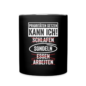 Sondler Sondeln Sondel Sondengänger - Tasse einfarbig - Schwarz - Vorne