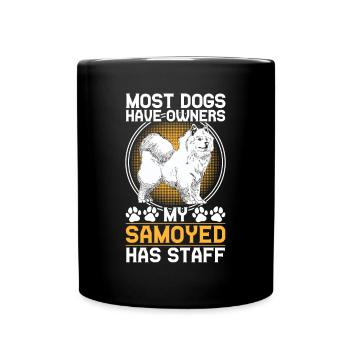 Samoyed has staff Samoyed Spitz - Full Colour Mug - black - Front