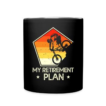 Bicycle Cycling Pensioner Pension - Full Colour Mug - black - Front