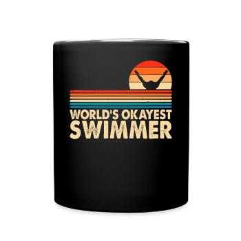 Flotteur de natation - Mug uni - noir - Devant