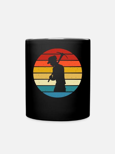 Bergbau - Tasse einfarbig - Schwarz