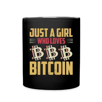 Bitcoin Crypto Cryptocurrency - Full Colour Mug - black - Front