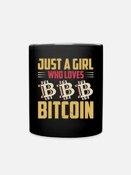 Bitcoin Krypto Kryptowährung - Tasse einfarbig - Schwarz