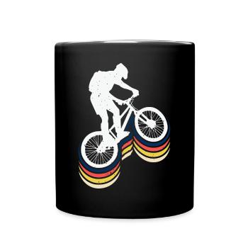 Fahrrad Radfahren - Tasse einfarbig - Schwarz - Vorne