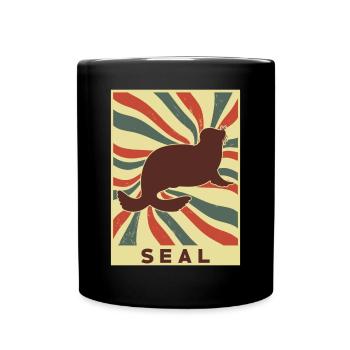 Siegel Retro Vintage - Tasse einfarbig - Schwarz - Vorne