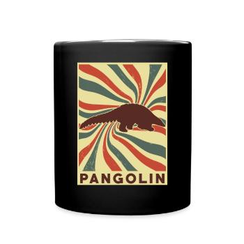 Pangolin Retro Vintage - Tasse einfarbig - Schwarz - Vorne