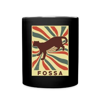 Fossa Rétro Vintage - Mug uni - noir - Devant