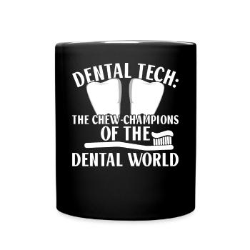 Funny technician for dental lab - Full Colour Mug - black - Front