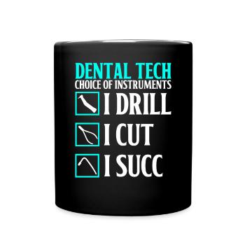 Drôle de technicien pour laboratoire dentaire - Mug uni - noir - Devant
