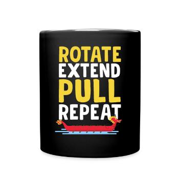 Drôle de pagaie de course de bateau-dragon - Mug uni - noir - Devant