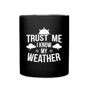 Wetter Meteorologe Geschenk Meteorologe Wetterfrosch - Tasse einfarbig - Schwarz - Vorne