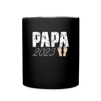 Papa 2023 - Tasse einfarbig - Schwarz - Vorne