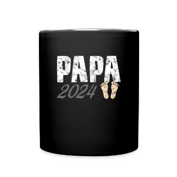 Papa 2024 - Tasse einfarbig - Schwarz - Vorne