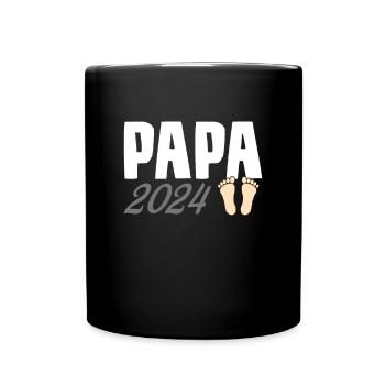 Papa 2024 - Tasse einfarbig - Schwarz - Vorne