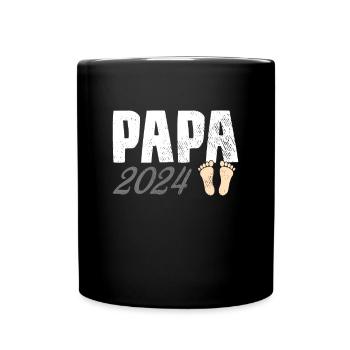 Papa 2024 - Tasse einfarbig - Schwarz - Vorne