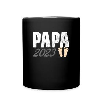 Papa 2023 - Tasse einfarbig - Schwarz - Vorne