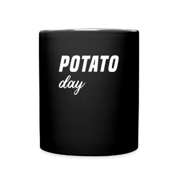 Kartoffel Tag - Tasse einfarbig - Schwarz - Vorne