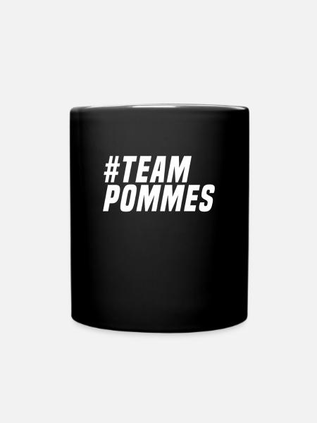 Team Pommes - Tasse einfarbig - Schwarz