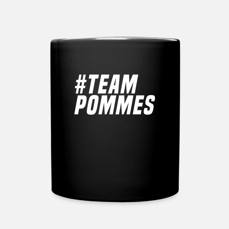 Team Pommes - Tasse einfarbig - Schwarz