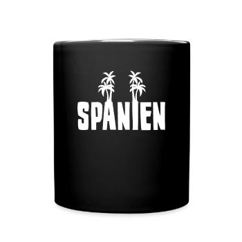 Spanien Urlaub - Tasse einfarbig - Schwarz - Vorne