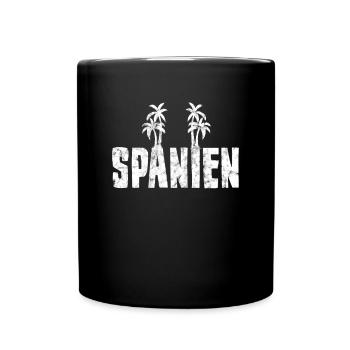Spanien Urlaub - Tasse einfarbig - Schwarz - Vorne