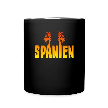 Spanien Urlaub - Tasse einfarbig - Schwarz - Vorne