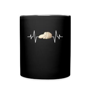 Kartoffel Herzschlag - Tasse einfarbig - Schwarz - Vorne