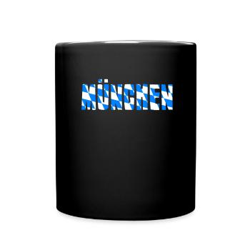 München - Tasse einfarbig - Schwarz - Vorne