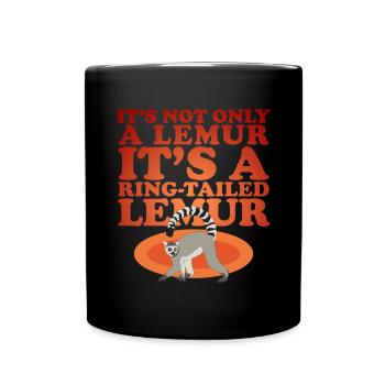 Lémurien à queue annelée cadeau - Mug uni - noir - Devant