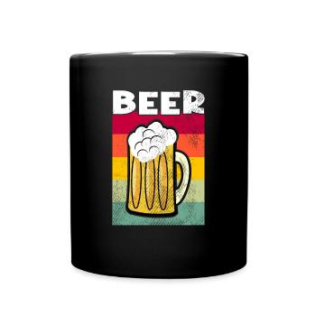 Beer Retro - Full Colour Mug - black - Front