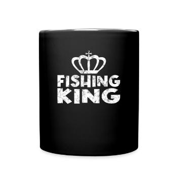 Fishing Angler King - Full Colour Mug - black - Front