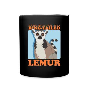 Lémurien Queue annelée Cadeau de lémurien annelé - Mug uni - noir - Devant