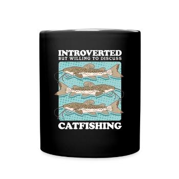 Pêcheurs à la ligne Pêche au poisson-chat | Cadeau de pêche au poisson - Mug uni - noir - Devant