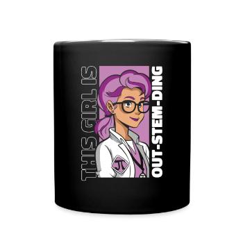This Girl Is Out-STEM-Ding Empowering Women STEM - Full Colour Mug - black - Front