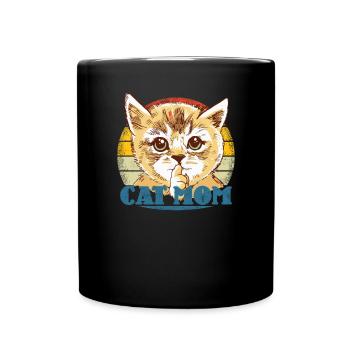 Cat Friend, Cat Accessories Gift - Full Colour Mug - black - Front