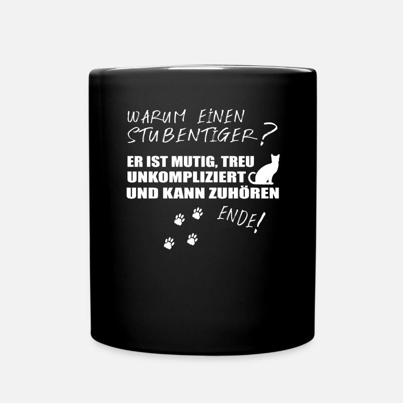 Katzenfreund, Katzenzubehör Geschenk - Tasse einfarbig - Schwarz