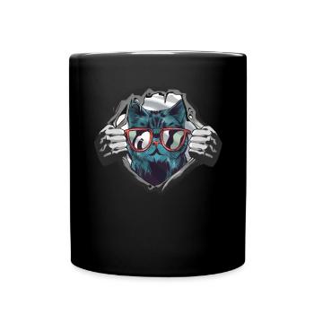Cat Friend, Cadeau d’accessoires pour chat - Mug uni - noir - Devant