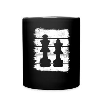 Chess pieces drawing - Full Colour Mug - black - Front