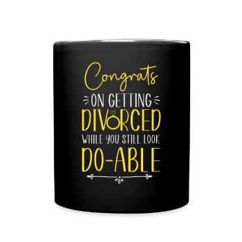 Happy Divorce Party Congrats On - Full Colour Mug - black - Front