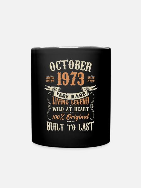 Octobre 1973 Cadeau d’anniversaire - Mug uni - noir