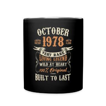 Octobre 1978 Cadeau d’anniversaire - Mug uni - noir - Devant
