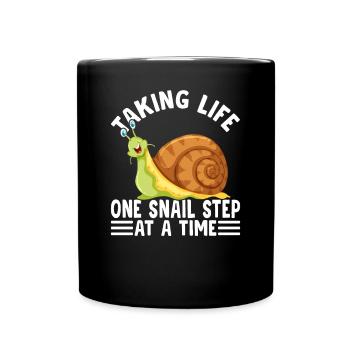 Snail lovers A snail's step - Full Colour Mug - black - Front