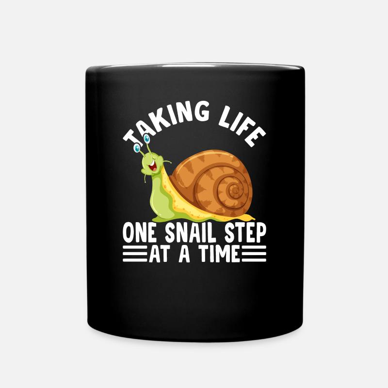 Snail lovers A snail's step - Full Colour Mug - black