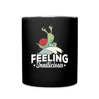 Snail Lovers Snailicious Snail Owners - Full Colour Mug - black - Front