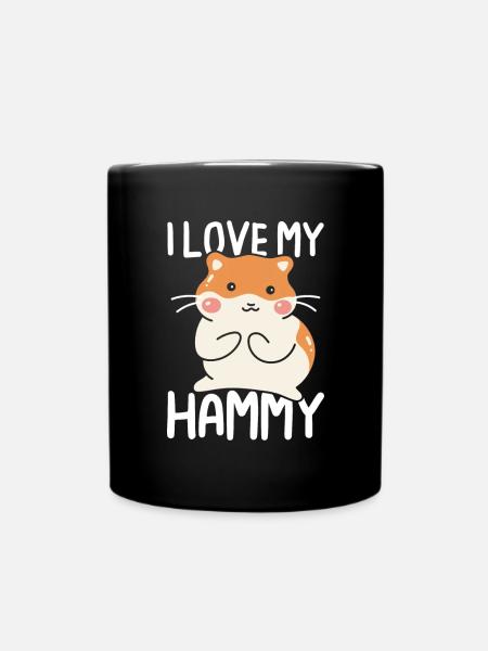 I love my hammy - Tasse einfarbig - Schwarz