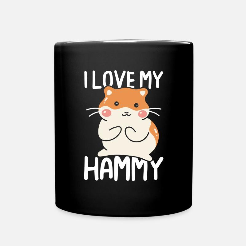 I love my hammy - Tasse einfarbig - Schwarz