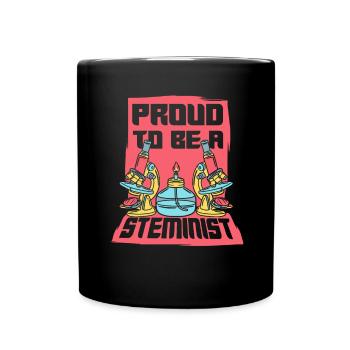Proud To Be A Steminist STEM Scientist Steminist - Full Colour Mug - black - Front